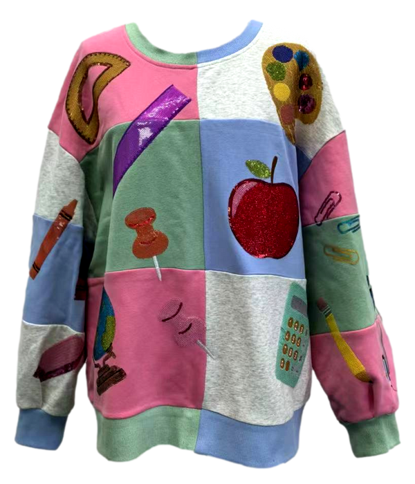 Teacher Checkered Icon Sweatshirt- (Women's)