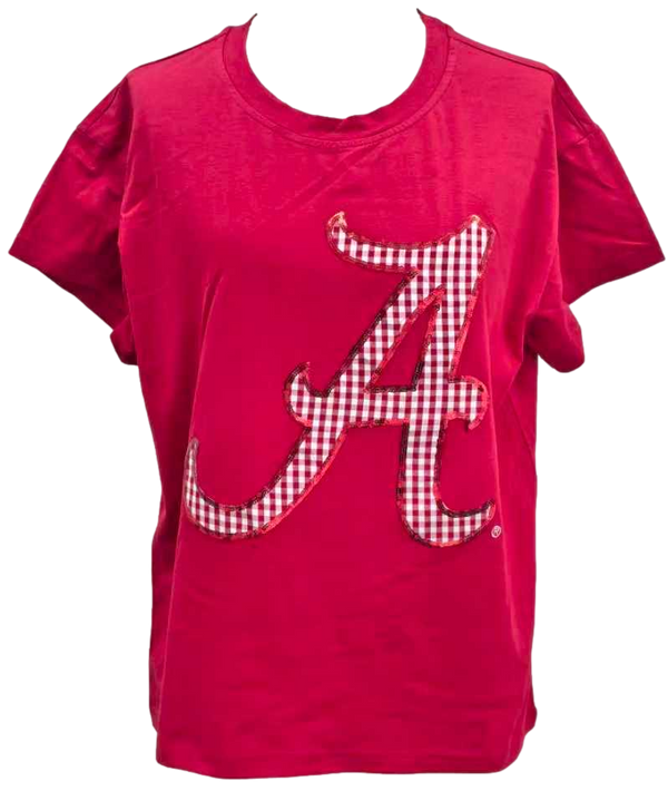 Licensed Bama Gingham Mascot Tee
