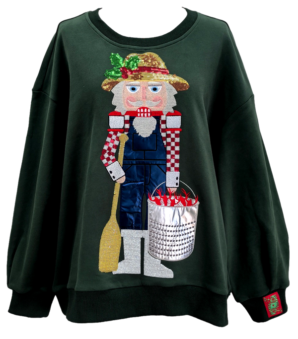 Dark Green Cajun Nutcracker Sweatshirt- (Women's)