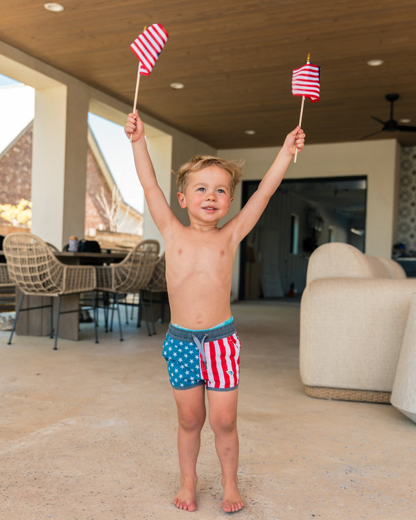 Youth Swim Trunk- Throwback USA