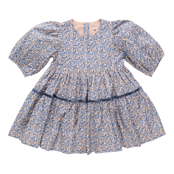 Maribelle Dress- Blue Climbing Floral