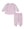 Fall in Bloom Footed Pant Set- Pink