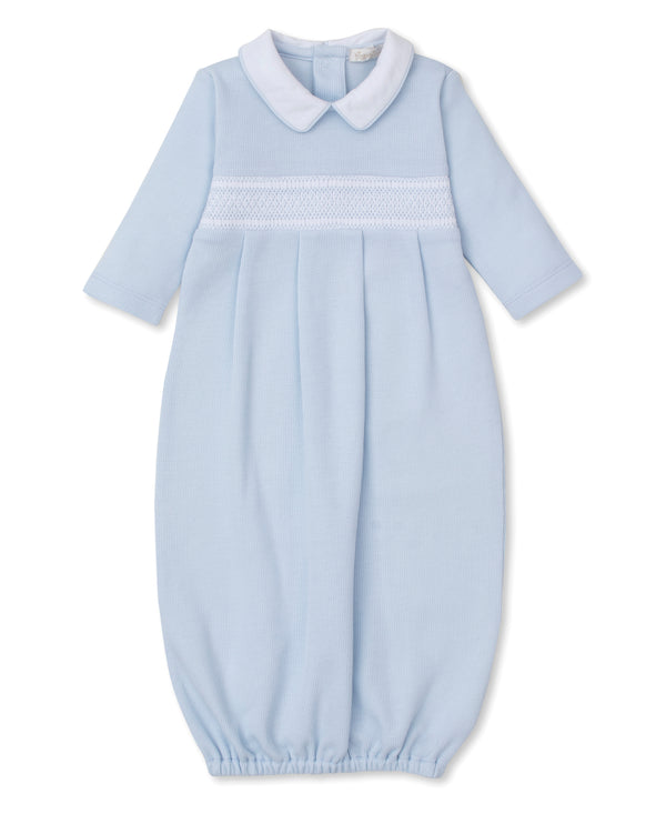 Hand Smocked Sack- Light Blue