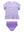 Scallop Hem Rash Guard 2-Piece- Wisteria Purple Gingham