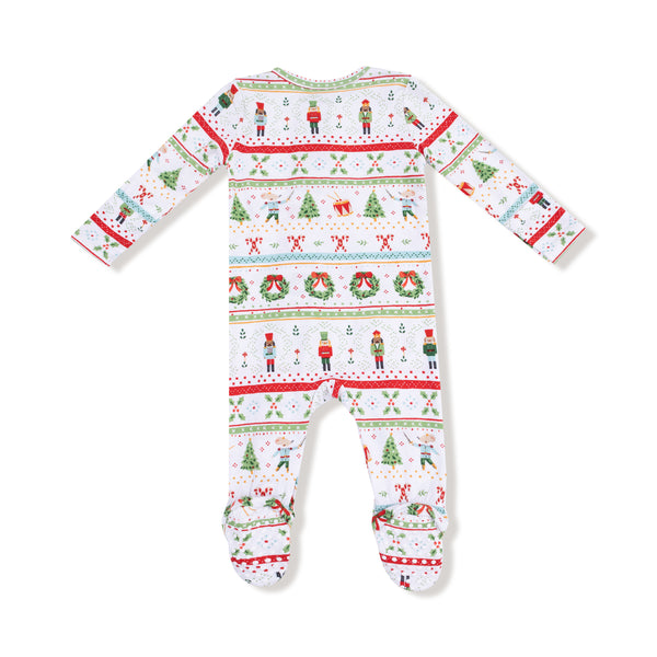 Nutcracker Fair Isle 2 Way Zipper Footie