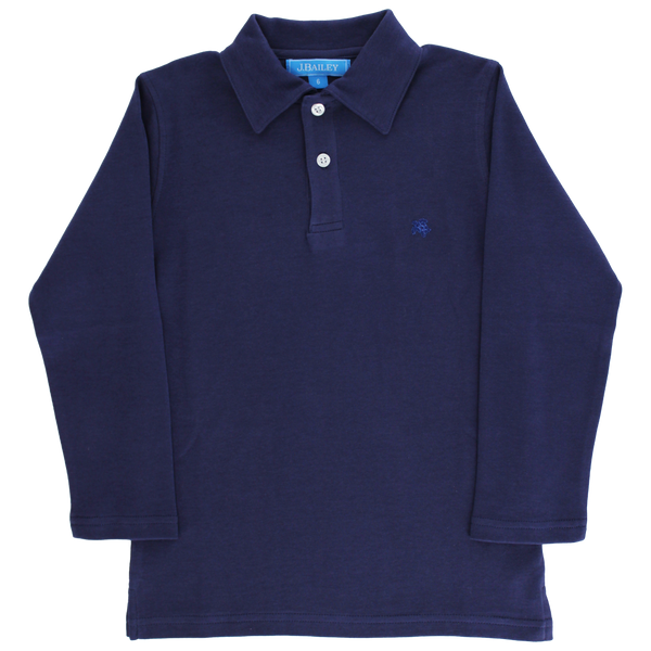 Harry L/S Polo- Navy