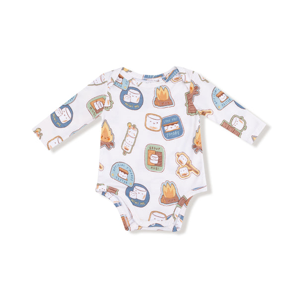 Smores Bodysuit- Ivory/Gray Blue