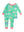 Ruffle Pajama Set Bamboo Viscose- Fairway Flamingo