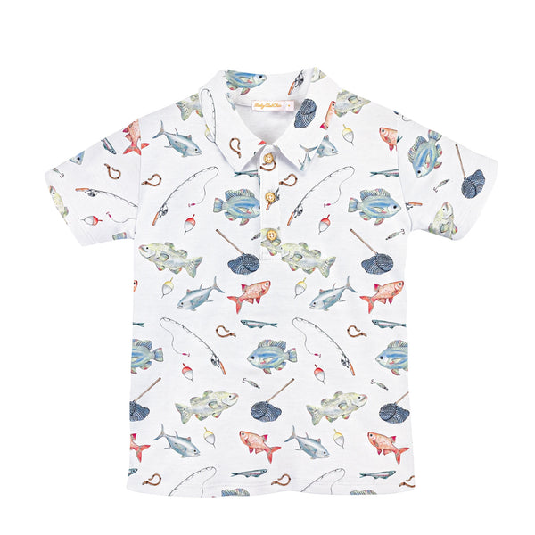 Fishing Day Printed Polo