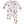 Smores 2 Way Zipper Footie- Ivory/Gray Blue