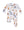 Smores 2 Way Zipper Footie- Ivory/Gray Blue