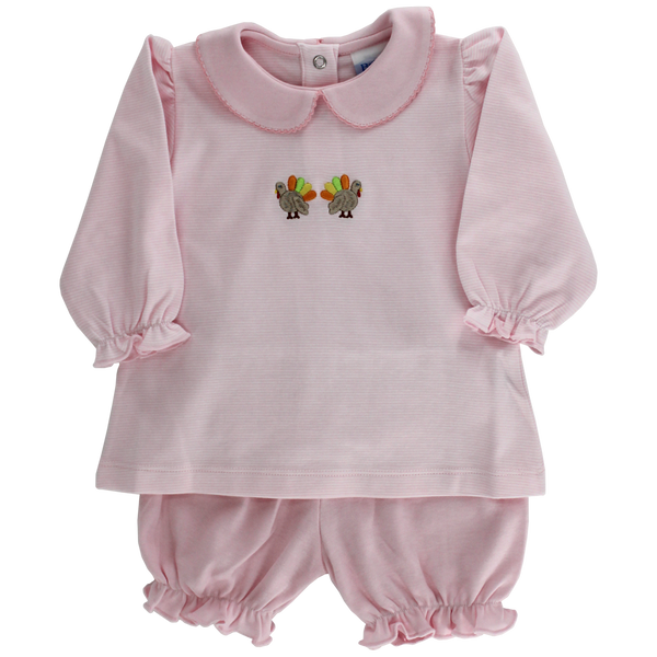 Turkey Trot Bloomer Set- Pink