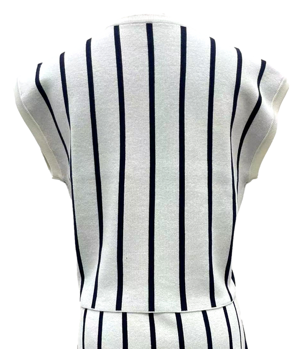 Black & White Stripe 'Play Ball' Top- (Women's)