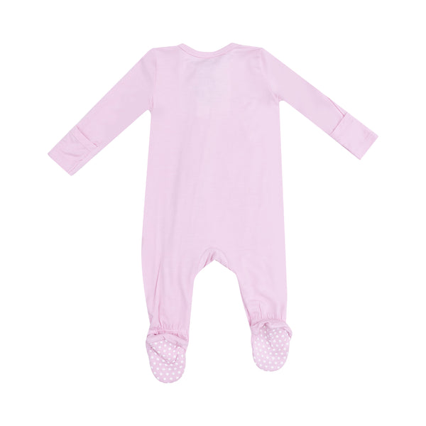 Solid Nosegay Pink 2 Way Zipper Footie