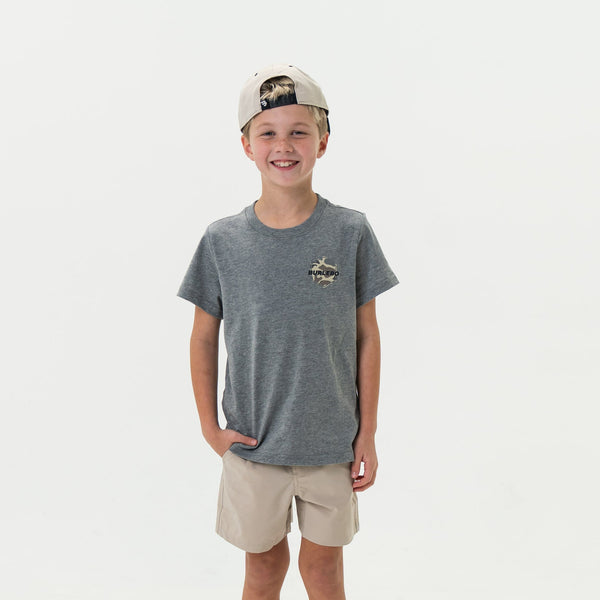 Youth Tee- Rad Dude/Deer Camo - Dark Heather Grey