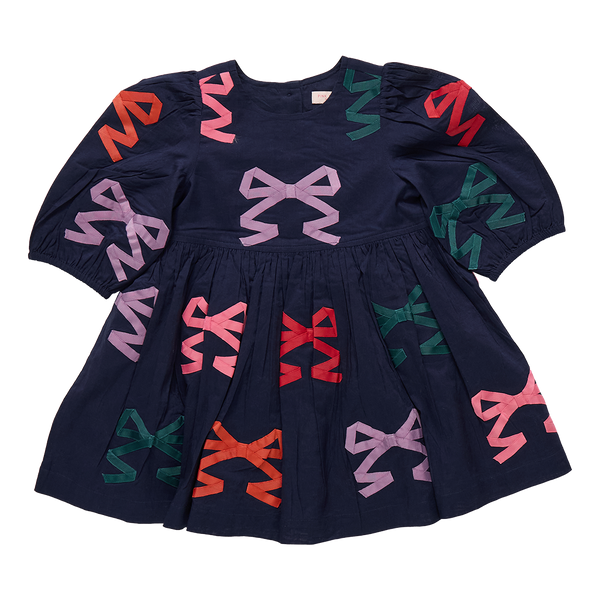 Brooke Dress- Multi Bow Applique
