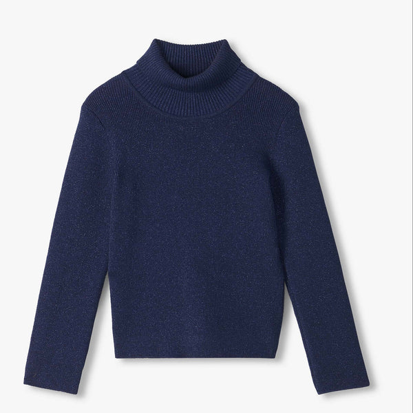 Glitter Turtleneck- Patriot Blue