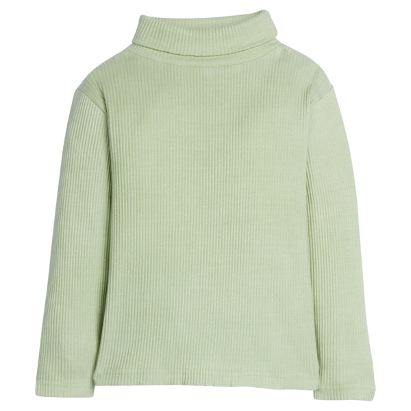 Ribbed Turtleneck- Pistachio Ice Cream