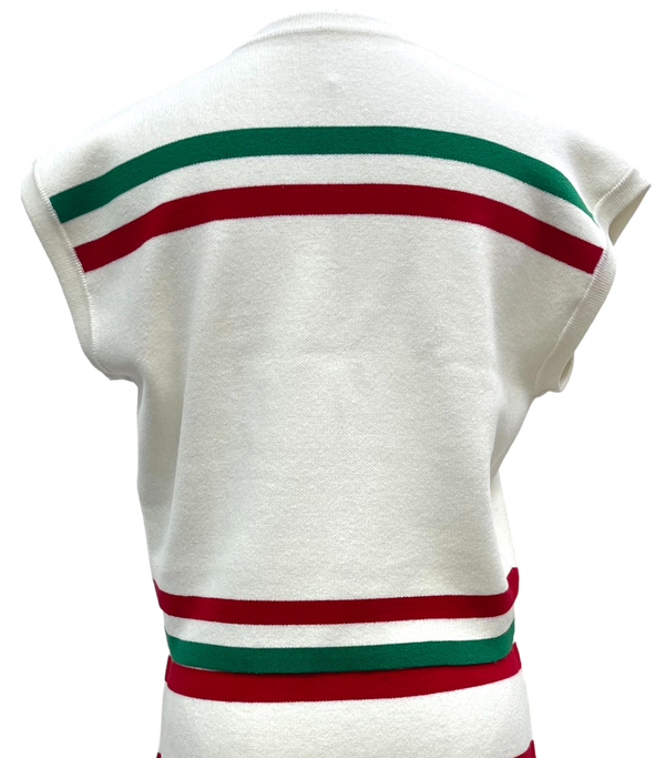 Stripe 'Sparkle Season' SS Top- (Women's)