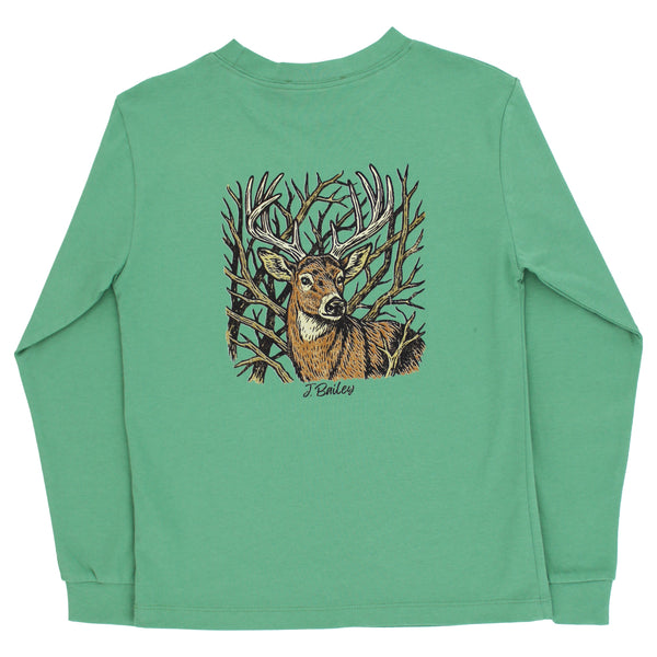 L/S Logo Tee- Buck on Sage