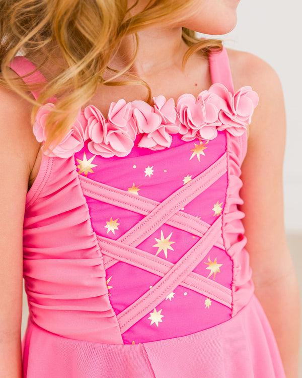 Dress-Up One Piece Swimsuit- Royal Pink Princess