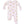 Little Fawn 2 Way Zipper Ruffle Footie- Light Pink/Pink