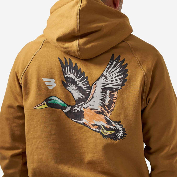 Fleece Hoodie- On The Fly- Light Brown (Men's)