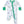 Dog Gone Golf 2 Way Zipper Footie- Light Blue/Green