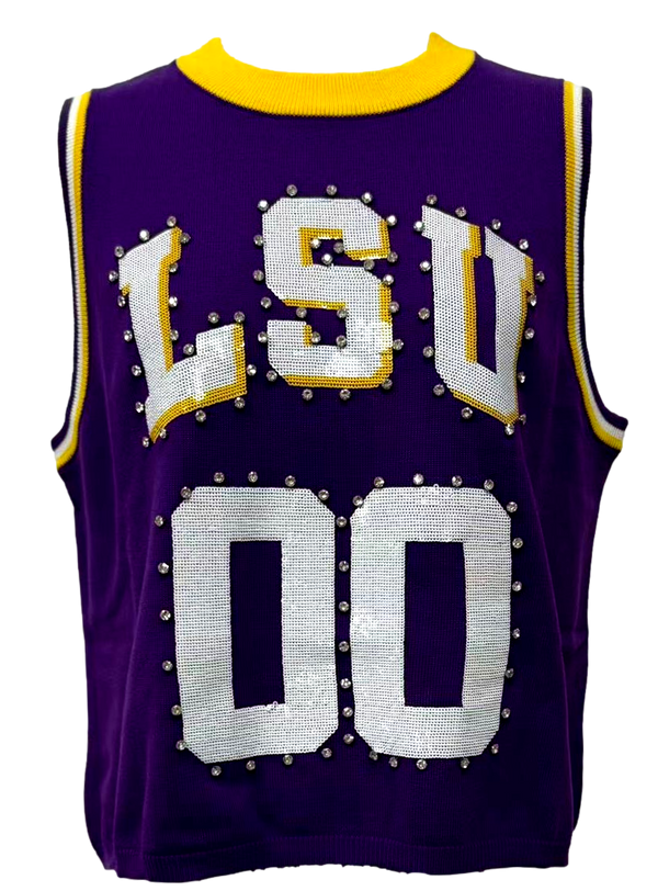 Licensed LSU Basketball Jersey Knit Tank- (Women's)