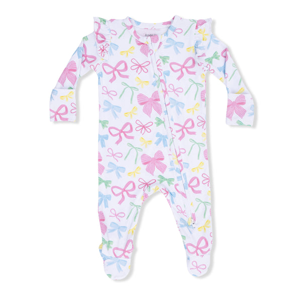 Sweet Bows 2 Way Zipper Footie
