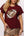 Maroon Jeweled Football Tee- (Women's)