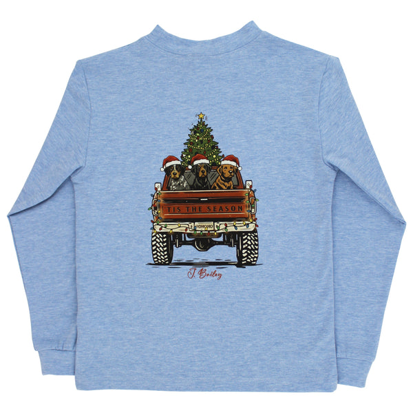 L/S Logo Tee- Christmas Pups