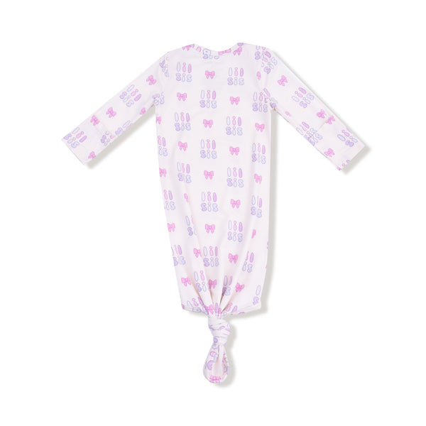 Lil Sis Knotted Gown- Pink