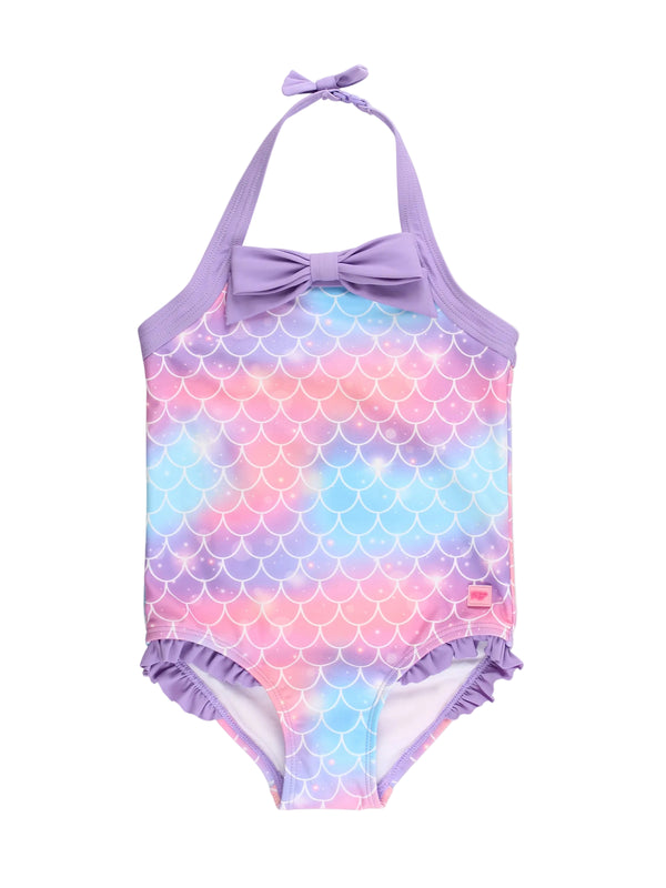 Halter One Piece Swimsuit- Shimmer Mermaid Tale