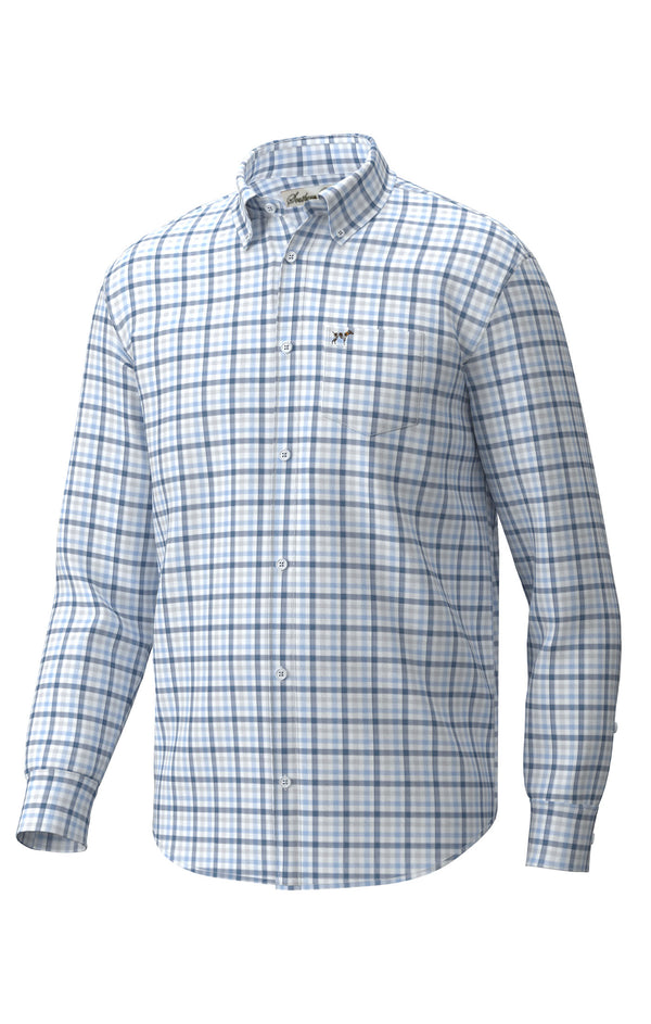 Youth Hadley Luxe Lite Button Down- Sanders Gingham