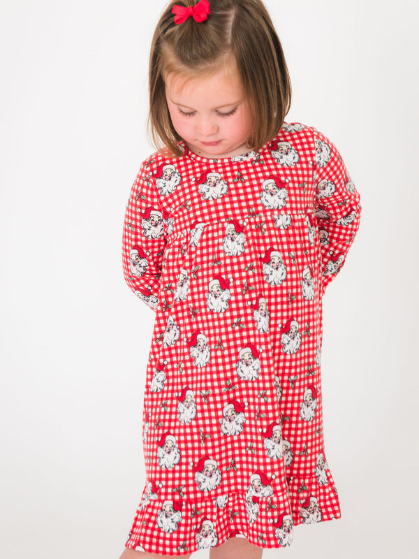 Dear Santa Pajama Nightgown- Red