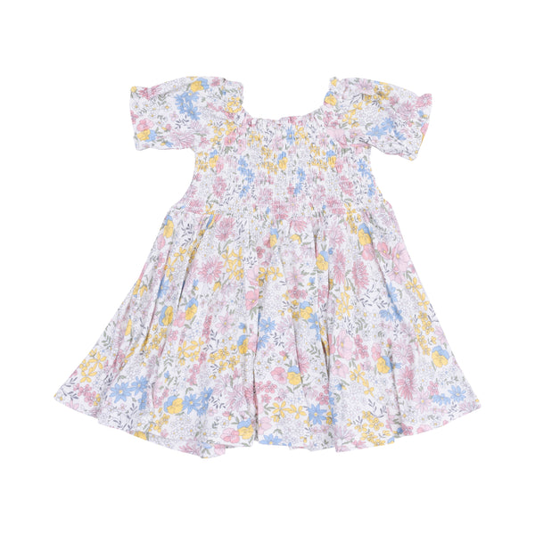 Viola Floral Puff Sleeve Smocked Dress