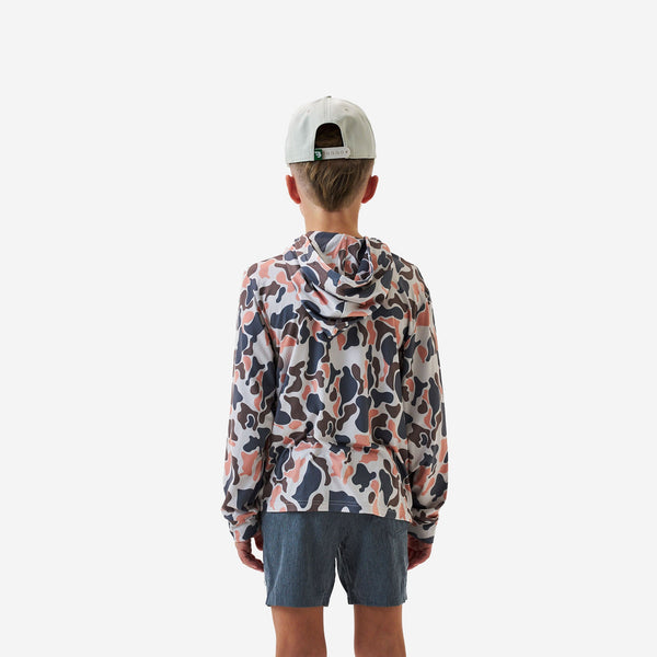 Youth Performance Hoodie- Vintage Camo