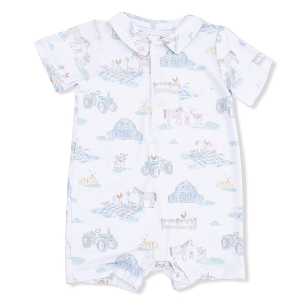 Farm Animal Party Polo Romper