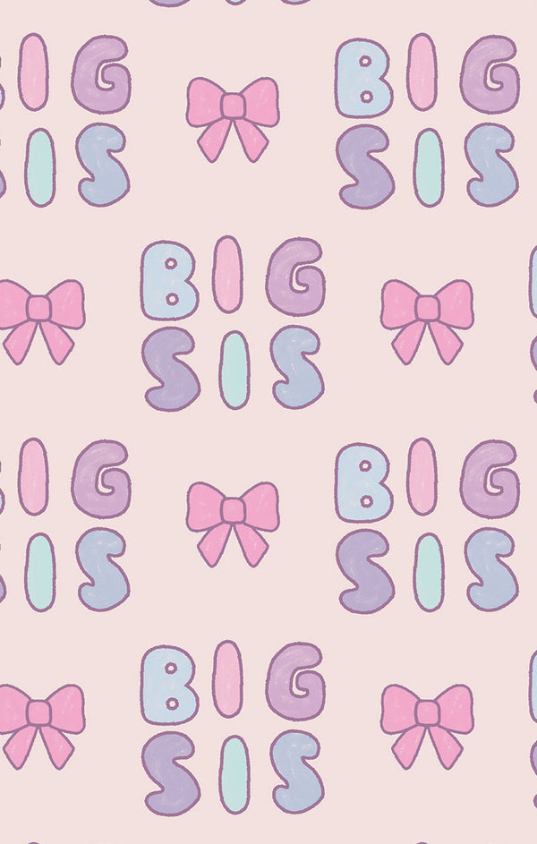 Big Sis L/S Loungewear Set- Light Pink