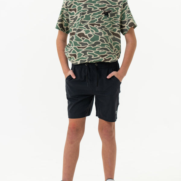 Youth Athletic Short- Heather Black- RDC Liner