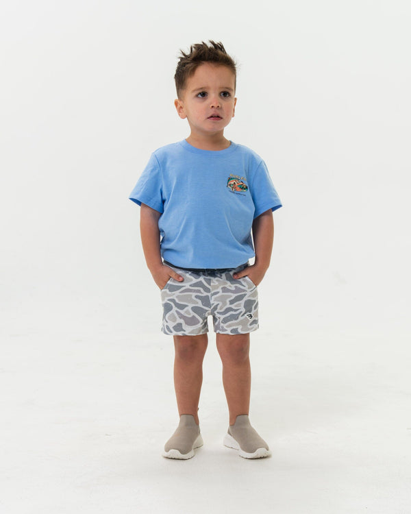 Youth Athletic Short- White Camo