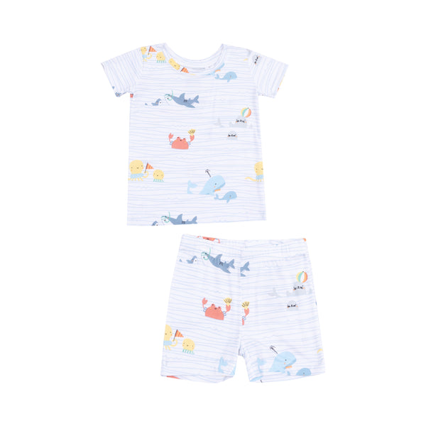 Sea Stripes Loungewear Short Set