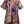 Multi Abstract Cotton Tiger Short Sleeve Dress- (Women's)