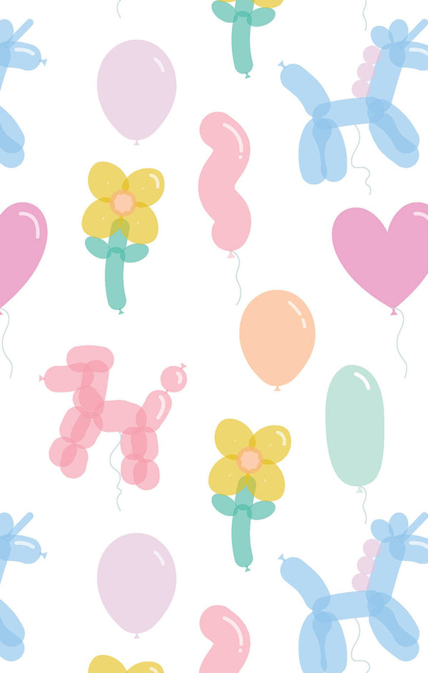 Balloon Animals Pink 2 Way Zipper Romper
