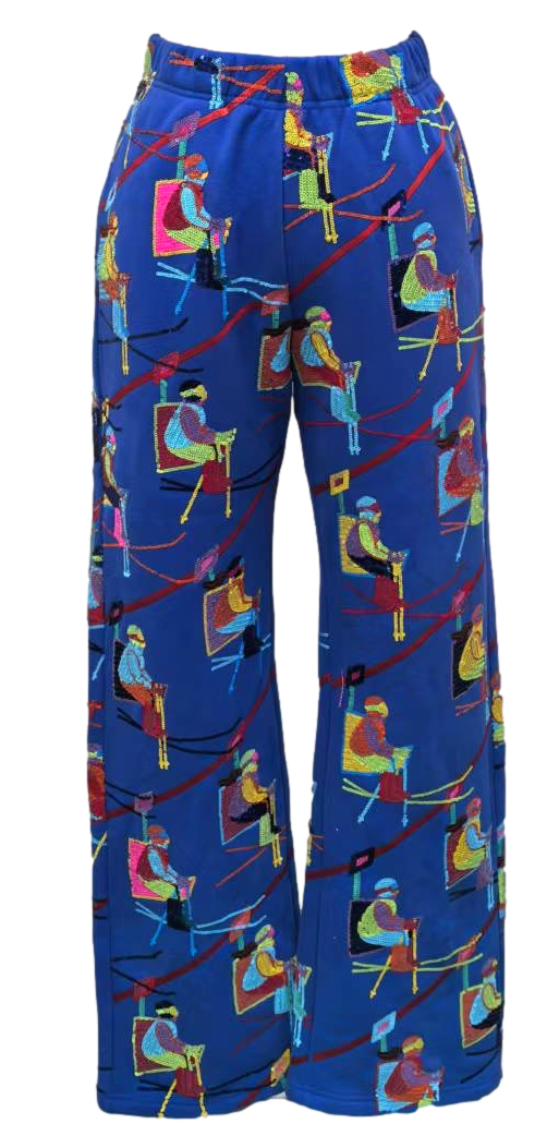 Royal Blue Ski Lift Sweat Pant- (Women's)