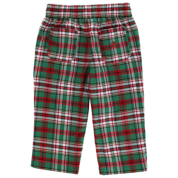 Charlie Pull On Pant- Christmas Plaid