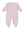 Jacquard Footie W/ Zip- Pink