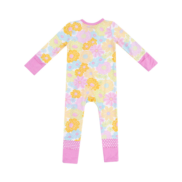 Sunny Dahlias 2 Way Zipper Romper