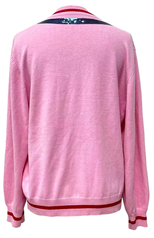 Pink Medical Instrument Button Up Cardigan- (Women's)